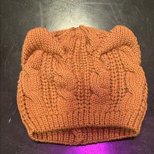 Cozy Knit Beanie with Ear Accents